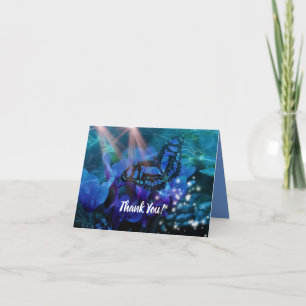 Magical Blue Butterfly Thank You Card
