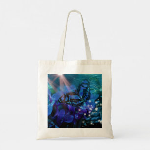Magical Blue Butterfly Tote Bag