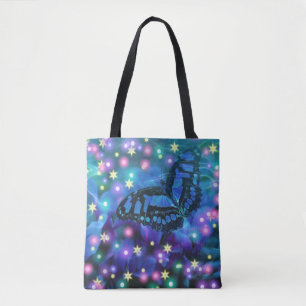 Magical Blue Butterfly Tote Bag