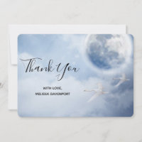Magical Blue Sky with Flying Swans Thank You