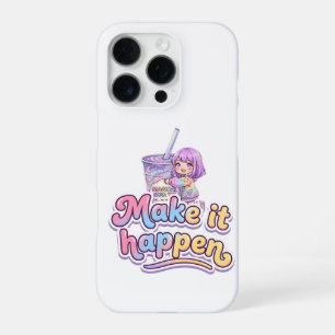 Magical Boba Tee "Make it Happen" Aesthetic iPhone 16 Pro Case