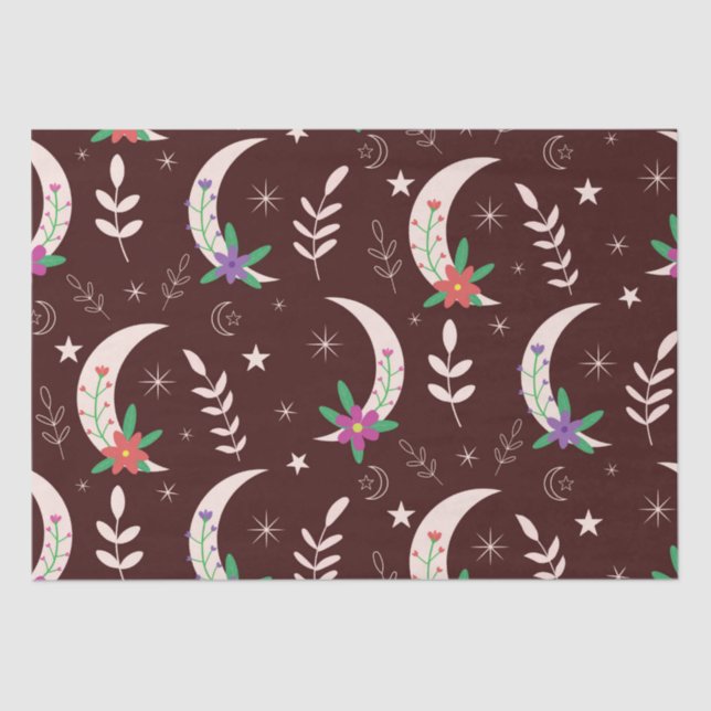 Magical Boho floral moon   Tissue Paper (Front)