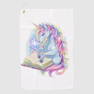 Magical Book Unicorn (1) Golf Towel