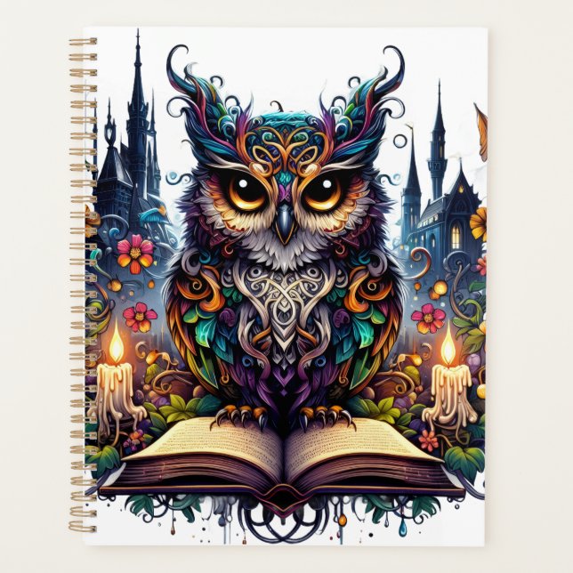 Magical Bookish Owl Planner (Front)