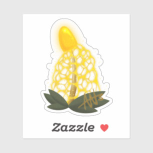 Magical Bridal Veil Sparkly Yellow Mushroom Cut