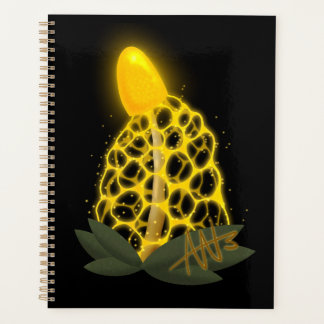 Magical Bridal Veil Sparkly Yellow Mushroom Planner