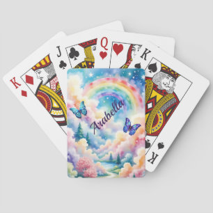 Magical Butterflies and Rainbow Colors Playing Cards