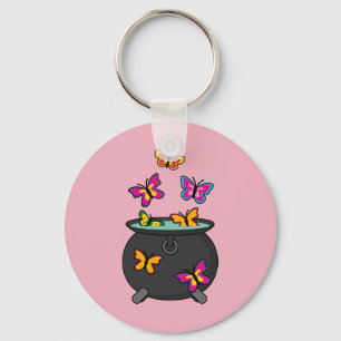 Magical Butterflies from a Cauldron Key Ring