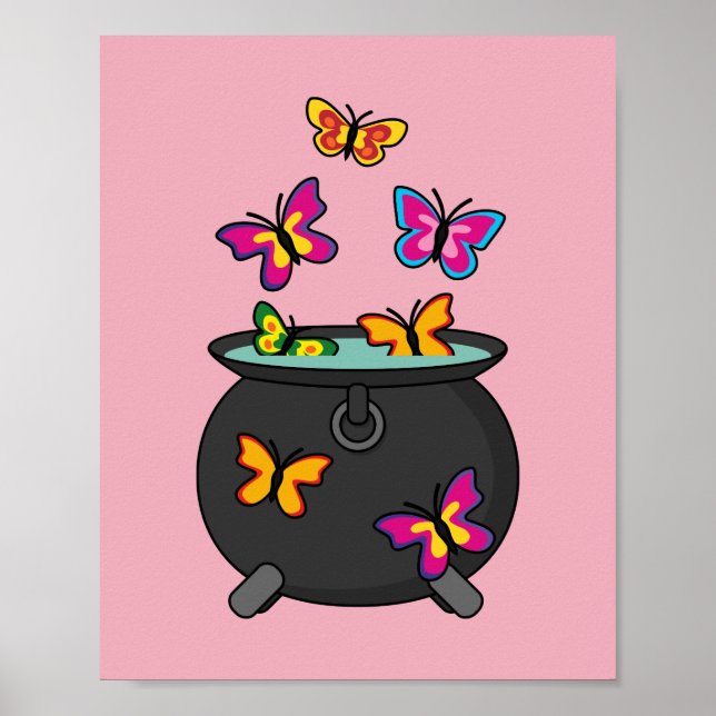Magical Butterflies from a Cauldron Poster (Front)