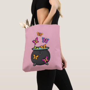 Magical Butterflies from a Cauldron Tote Bag