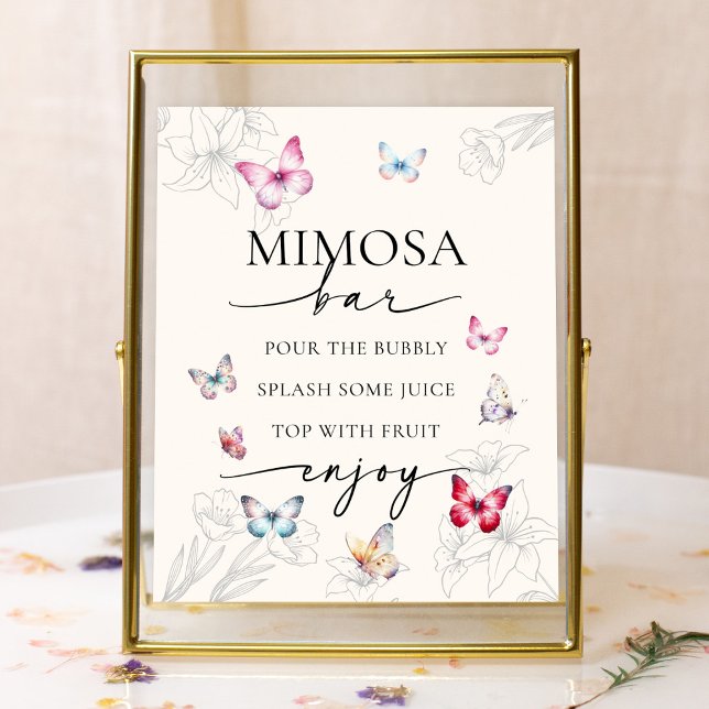 Magical Butterflies Mimosa Bar Bridal Shower  Poster (Creator Uploaded)