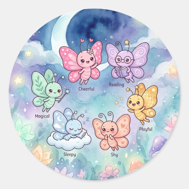 Magical Butterfly Friends Sticker (Front)