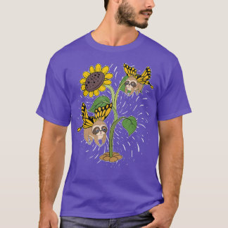 Magical Butterfly Zoo Animal Lover Yellow Sunflowe T-Shirt