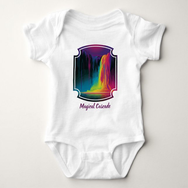 Magical cascade, captivating serenity baby bodysuit (Front)