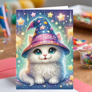 Magical Cat Birthday Card
