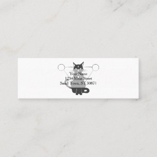 Magical cat silhouette - Choose background color Mini Business Card