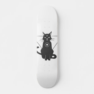 Magical cat silhouette - Choose background colour Skateboard