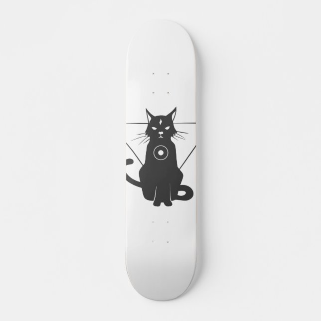 Magical cat silhouette - Choose background colour Skateboard (Front)