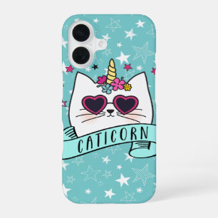 Magical Caticorn   Kawaii Cartoon Unicorn Cat iPhone 16 Case