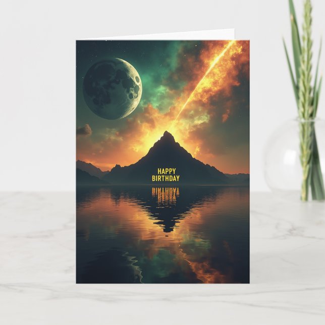 Magical Celestial Birthday Card (Front)