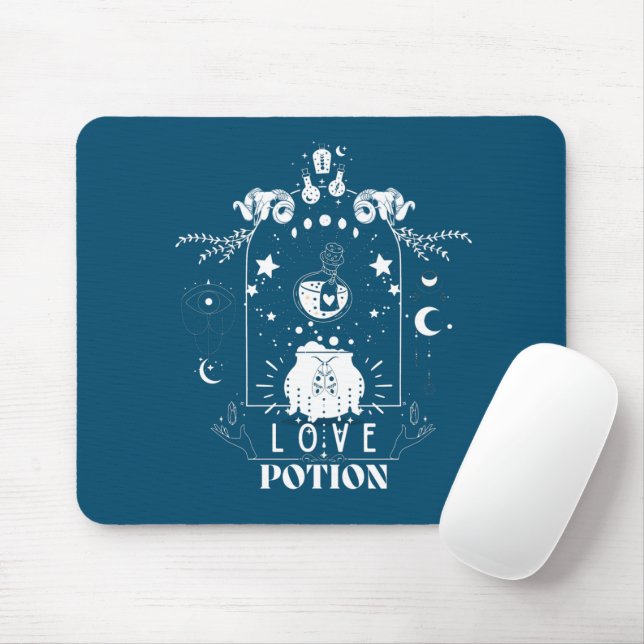 Magical celestial 'Love Potion' on a Blue Sapphire Mouse Pad (With Mouse)