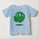 Magical Chameleon Baby T-Shirt<br><div class="desc">Vector cartoon illustration of a magical chameleon hanging from his own tail,  levitating in the air.</div>