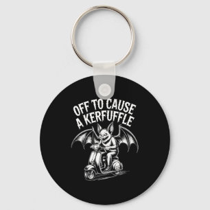 Magical chaos bat off to cause a kerfuffle key ring