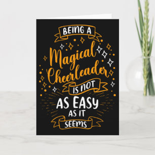 Magical Cheerleader - Cheerleader Christmas Pajama Card