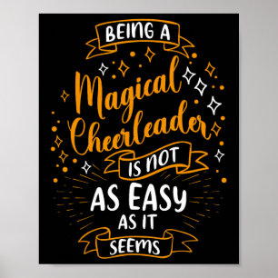 Magical Cheerleader - Cheerleader Christmas Pajama Poster