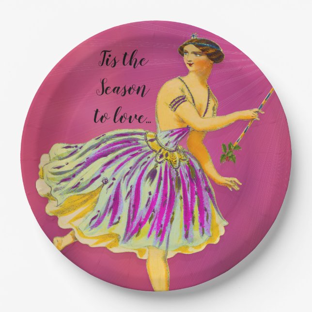 Magical Christmas Cheer II Fun Fairy Paper Plate (Front)