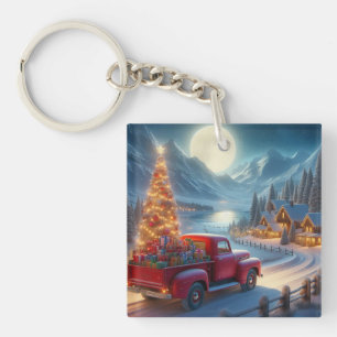 Magical Christmas Eve Delivery Key Ring