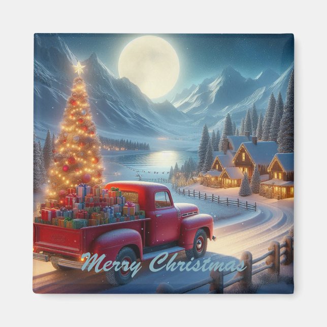 Magical Christmas Eve Delivery Magnet (Front)