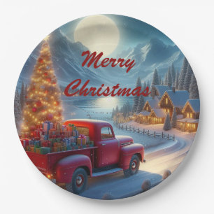 Magical Christmas Eve Delivery Paper Plate
