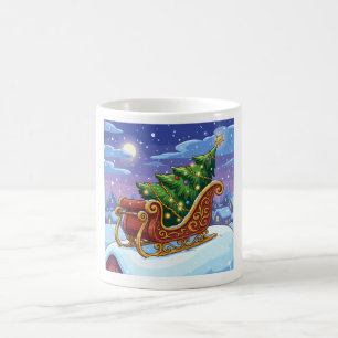 Magical Christmas Eve Sleigh Ride with Festive Coffee Mug