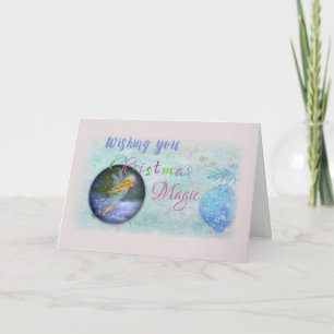 Magical Christmas Fairy Colourful Fonts Holiday Card