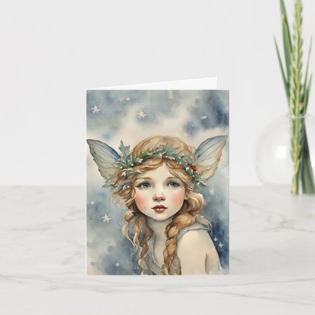 Magical Christmas Fairy Holiday Card (Front)