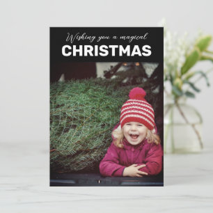 Magical Christmas Family Photo Holiday   Card