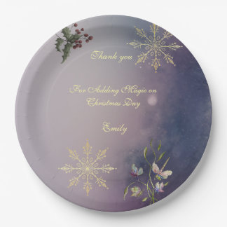 Magical Christmas Glow Christmas Birthday plates