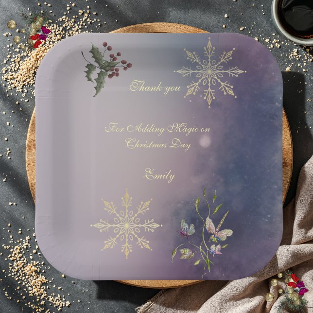 Magical Christmas Glow Christmas Birthday plates (Creator Uploaded)
