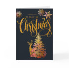 Magical Christmas Gold Deer and Tree