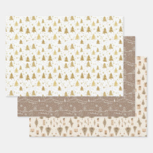 Magical Christmas Holiday Gifts Wrapping Paper Sheet