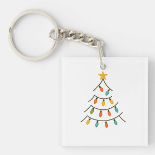 Magical Christmas Light Tree Glow Key Ring