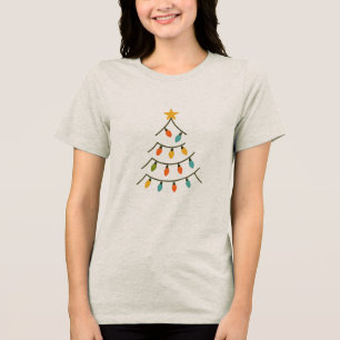 Magical Christmas Light Tree Glow Tri-Blend Shirt