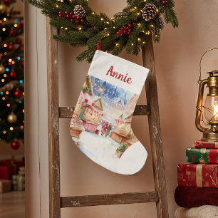 Magical Christmas Market Large Christmas Stocking