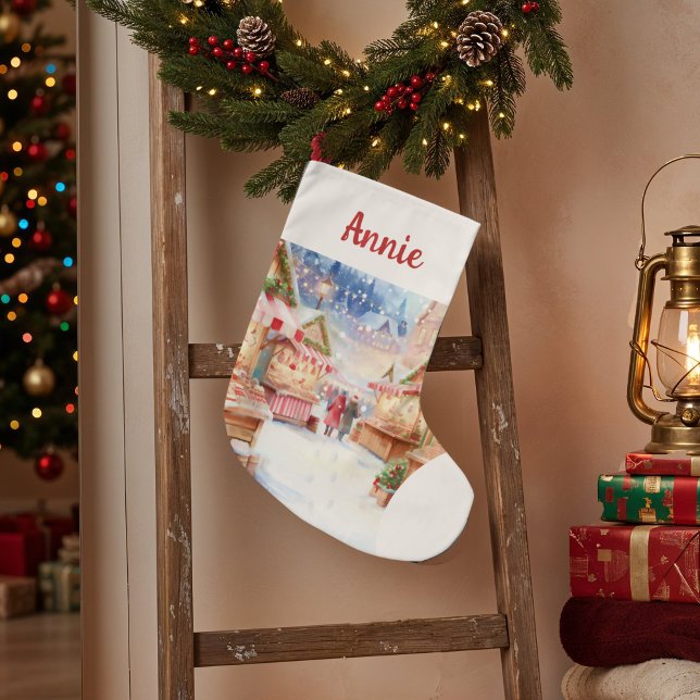 Magical Christmas Market Large Christmas Stocking (Creator Uploaded)