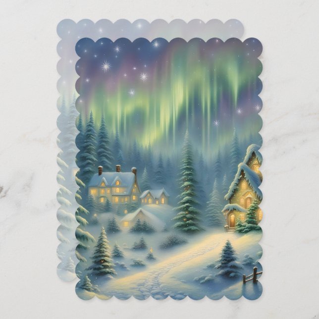 Magical Christmas night in the forest under stars  (Front/Back)