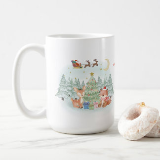 Magical Christmas Night in the Winter Forest Coffee Mug