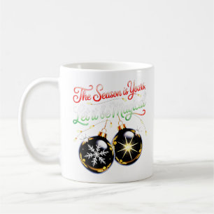 Magical Christmas Ornaments Ceramic Cozy Golden Coffee Mug