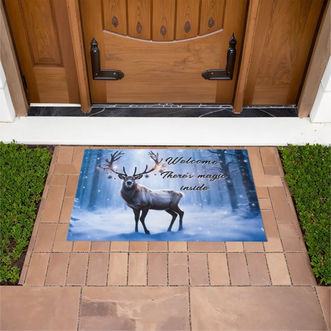 Magical Christmas Reindeer Doormat (Outdoor)