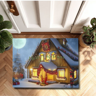 Magical Christmas Scene Doormat